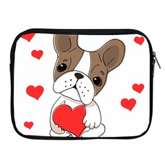 French Bulldog Hearts Apple Ipad 2/3/4 Zipper Cases by SomethingForEveryone