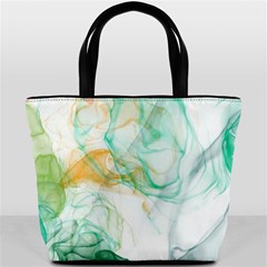 Green And Orange Alcohol Ink Bucket Bag by Dazzleway