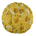 Folk flowers pattern  Large 18  Premium Round Cushions Front