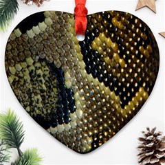 Leatherette Snake 2 Ornament (heart) by skindeep