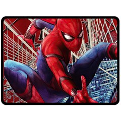 Spider Man - Jonora Kids  Double Sided Fleece Blanket (large)  by JonoraRecordsApparel