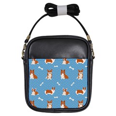 Cute Corgi Dogs Girls Sling Bag by SychEva