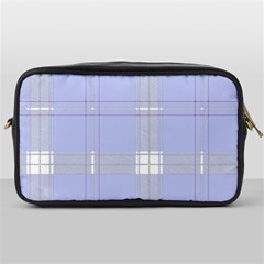 Lighblu Plaid Toiletries Bag (one Side) by snowwhitegirl