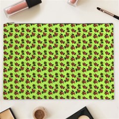 Cute Deer Pattern Green Cosmetic Bag (xxl) by snowwhitegirl