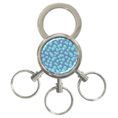 Blue Dandelions  Cute Plants 3-ring Key Chain by SychEva