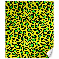 Yellow And Green, Neon Leopard Spots Pattern Canvas 20  X 24  by Casemiro