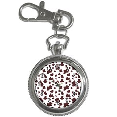 Brown Cow Spots Pattern, Animal Fur Print Key Chain Watches by Casemiro