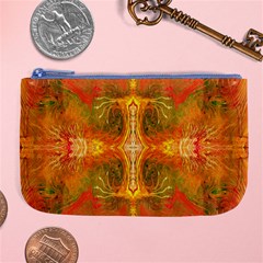 Red Flames Large Coin Purse by kaleidomarblingart