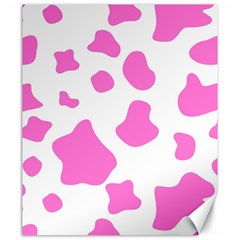 Pink Cow Spots, Large Version, Animal Fur Print In Pastel Colors Canvas 20  X 24  by Casemiro