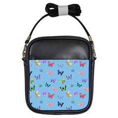 Multicolored Butterflies Whirl Girls Sling Bag by SychEva