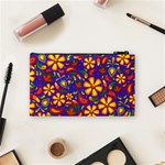 Gay Pride Rainbow Floral Paisley Cosmetic Bag (Small) Back