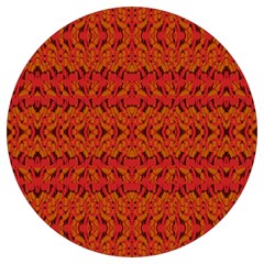 Red Pattern Round Trivet by Sparkle