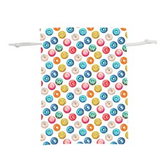 Multicolored Sweet Donuts Lightweight Drawstring Pouch (m) by SychEva