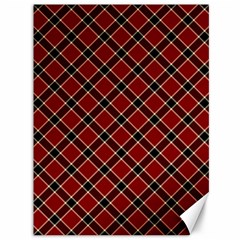 Dark Red Tartan, Retro Buffalo Plaid, Tiled Pattern Canvas 36  X 48  by Casemiro