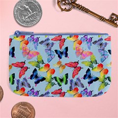 Watercolor Butterflies Large Coin Purse by SychEva