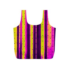 Warped Stripy Dots Full Print Recycle Bag (s) by essentialimage365