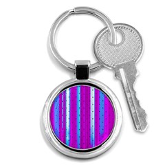 Warped Stripy Dots Key Chain (round) by essentialimage365