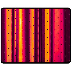 Warped Stripy Dots Double Sided Fleece Blanket (medium)  by essentialimage365