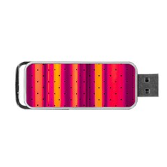 Warped Stripy Dots Portable Usb Flash (one Side) by essentialimage365