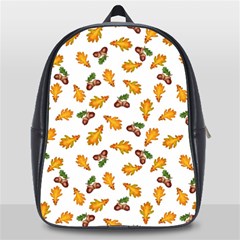 Oak Leaves And Acorns School Bag (large) by SychEva