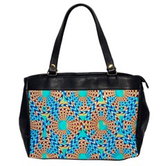 Illusion Waves Pattern Oversize Office Handbag by Sparkle