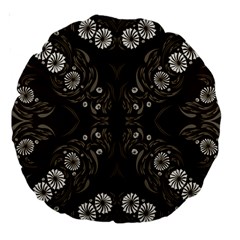 Folk Flowers Print Floral Pattern Ethnic Art Large 18  Premium Round Cushions by Eskimos