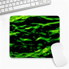 Green  Waves Abstract Series No3 Large Mousepads by DimitriosArt