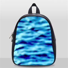 Blue Waves Abstract Series No4 School Bag (small) by DimitriosArt