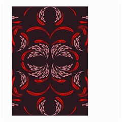 Floral Folk Damask Pattern Fantasy Flowers Floral Geometric Fantasy Small Garden Flag (two Sides) by Eskimos