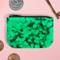 Light Reflections Abstract No10 Green Mini Coin Purse by DimitriosArt