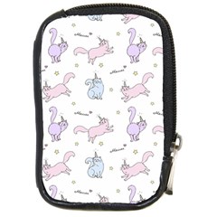 Unicorn Cats Pattern 2 Compact Camera Leather Case by Littlebird