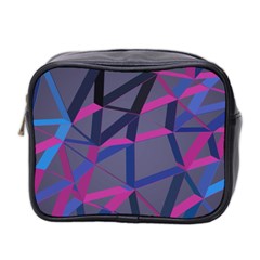 3d Lovely Geo Lines Mini Toiletries Bag (two Sides) by Uniqued