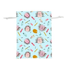 Hedgehogs Artists Lightweight Drawstring Pouch (l) by SychEva