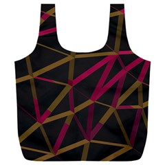 3d Lovely Geo Lines Xi Full Print Recycle Bag (xxxl) by Uniqued