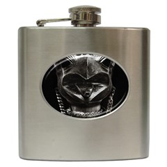 Creepy Women Mannequin Portrait Hip Flask (6 Oz) by dflcprintsclothing