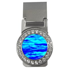 Blue Waves Abstract Series No12 Money Clips (cz)  by DimitriosArt