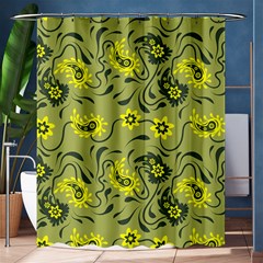 Floral Pattern Paisley Style Paisley Print   Shower Curtain 60  X 72  (medium)  by Eskimos