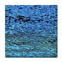 Blue Waves Flow Series 2 Tile Coaster by DimitriosArt