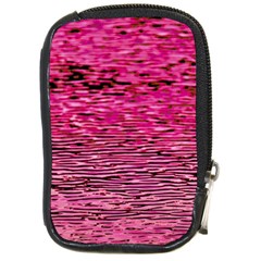 Pink  Waves Flow Series 1 Compact Camera Leather Case by DimitriosArt