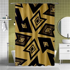 Abstract Pattern Geometric Backgrounds   Shower Curtain 48  X 72  (small)  by Eskimos