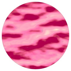 Pink  Waves Flow Series 4 Round Trivet by DimitriosArt