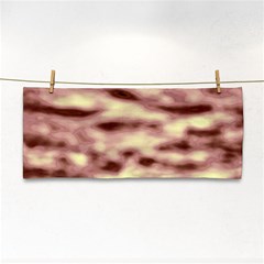 Pink  Waves Flow Series 10 Hand Towel by DimitriosArt