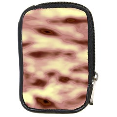 Pink  Waves Flow Series 10 Compact Camera Leather Case by DimitriosArt