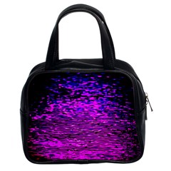 Magenta Waves Flow Series 1 Classic Handbag (two Sides) by DimitriosArt