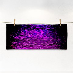 Magenta Waves Flow Series 1 Hand Towel by DimitriosArt