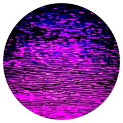 Magenta Waves Flow Series 1 Round Trivet by DimitriosArt