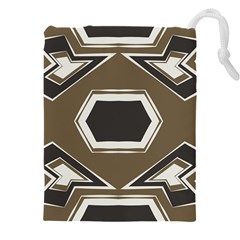 Abstract Pattern Geometric Backgrounds   Drawstring Pouch (4xl) by Eskimos