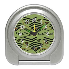 Abstract Pattern Geometric Backgrounds   Travel Alarm Clock by Eskimos