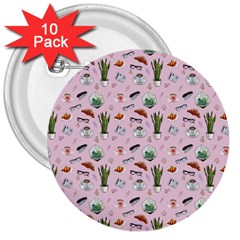 Office Time 3  Buttons (10 Pack)  by SychEva