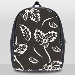 Folk Flowers Print Floral Pattern Ethnic Art School Bag (xl) by Eskimos